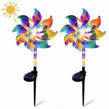 Waterproof LED Solar Wind Spinner - Light up Your Garden with Every Breeze Decor Yard