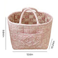Stylish, Lightweight Storage Box with a Carry Handle and Foldable Design—Sweet, Fresh Aesthetic Suitable for Home, Picnics, Shopping, Snack Baskets, and an Essential Household Item.