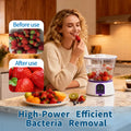CONLILAI KLL-9A Wireless Fruit & Vegetable Cleaner Usb-Powered IPX7 Waterproof Detergent-Free Physical Cleaning Device for Home Use with 4400Mah Battery and Multi-Scenario Adaptation Summervibes