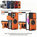 Rotating Ring Phone Case, Compatible with Samsung 25/24/23/22/21 Ultra, High-End Design, Practical Stand Case, TPU+PC Armor Shell, with Camera Protector, Unisex, Military-Grade Protective Case