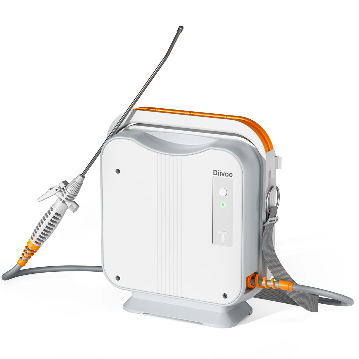 Diivoo 1.35 Gallon/5L Battery Powered Sprayer, 7.4V 2000Mah*2 Electric Weed Sprayer with 2 Adjustable Nozzles, Retractable Wand for Lawn, Garden, Yard