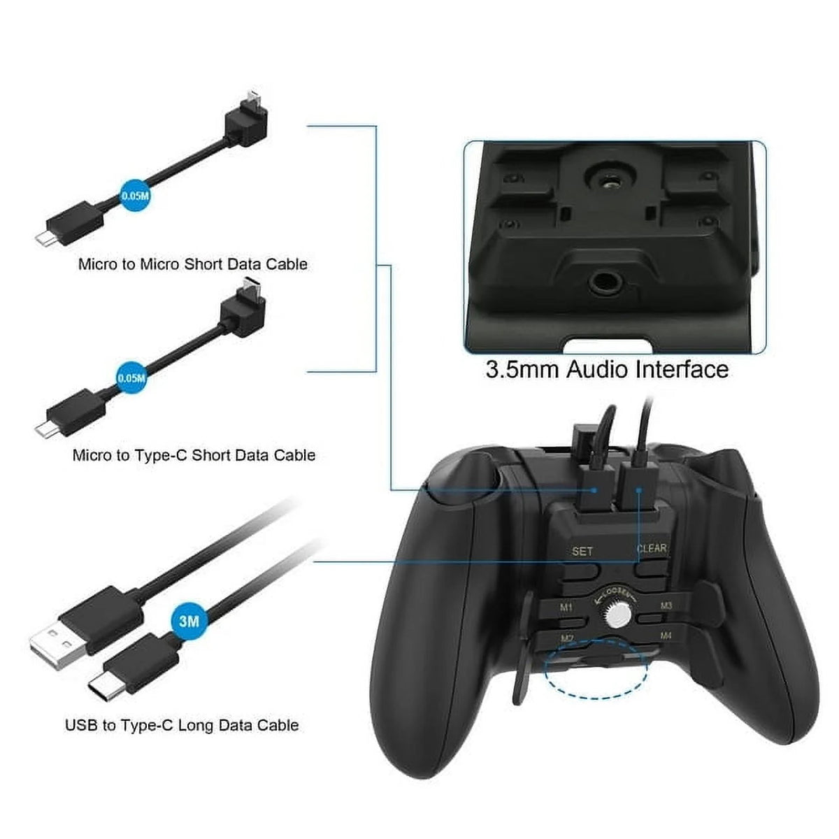 Paddles for ,  Controller Paddles, Controller Back Button Attachment Fit for  Series X/ S,  One,  One S/ X Controller, Black
