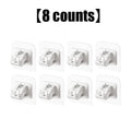 A Set of 8PCS Transparent Drapery Hooks,Curtain Rod Brackets with Clips,Rod Hanging,Adjustable Rods Holder,Multipurposefor Curtain Rod Hooks for Livingroom Bathroom Kitchen Bedroom Toilet Apartment.