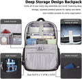 Deep Storage Laptop Backpack Business Anti-Theft Backpacks[Water Resistant] College Computer Bookbag Fits 15 Inch Laptop Black
