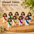 30 Pcs Colorful Mini Jesus Rubber Figurines, Original Hide and Seek Jesus Figures, Religious Party Favors for Christmas, Baptism & Sunday School Christian Gifts