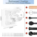 A Set of 8PCS Transparent Drapery Hooks,Curtain Rod Brackets with Clips,Rod Hanging,Adjustable Rods Holder,Multipurposefor Curtain Rod Hooks for Livingroom Bathroom Kitchen Bedroom Toilet Apartment.