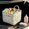 Stylish, Lightweight Storage Box with a Carry Handle and Foldable Design—Sweet, Fresh Aesthetic Suitable for Home, Picnics, Shopping, Snack Baskets, and an Essential Household Item.