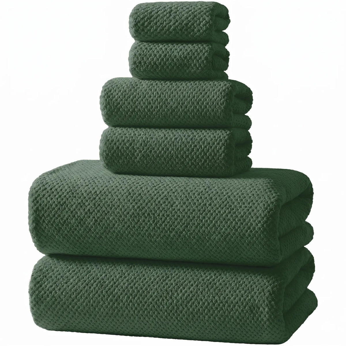 REDKISS Black Towel Set: a 6-Piece Set of Premium, Soft Bath Towels. This Ultra-Absorbent, Luxurious 6-Piece Set Includes 2 Bath Towels, 2 Hand Towels, and 2 Face Towels, Perfect for Everyday Use in Bathrooms, Gyms, Hotels, and Spas.