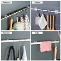 A Set of 8PCS Transparent Drapery Hooks,Curtain Rod Brackets with Clips,Rod Hanging,Adjustable Rods Holder,Multipurposefor Curtain Rod Hooks for Livingroom Bathroom Kitchen Bedroom Toilet Apartment.