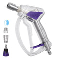 High-Pressure Washer Transparent Purple Spray Gun with Self-Locking Head and 3/8