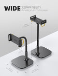 Tablet Stand Holder, Gooseneck Tablet Mount - 2.5Lb Heavy Duty Base Adjustable Desktop Stand with 360 Degree Rotating for 4.7-13