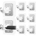 A Set of 8PCS Transparent Drapery Hooks,Curtain Rod Brackets with Clips,Rod Hanging,Adjustable Rods Holder,Multipurposefor Curtain Rod Hooks for Livingroom Bathroom Kitchen Bedroom Toilet Apartment.