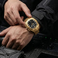 【Dealsforyoudays】Luxury Polygon Men'S Business Watch Waterproof Luminous Calendar Premium Metal Texture Gift Box Included for Men