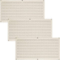 Pegboard Value Pack - (3) Pack of  16-Inch Tall X 32-Inch Wide Horizontal Metal Wallboards for Home & Garage Tool Storage Organization (Beige Pegboard)
