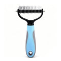 Ihubei Pet Grooming Rake - Double-Sided Deshedding Dematting Tool, Undercoat Rake for Dogs & Cats, Extra-Wide Dog Grooming Brush & Deshedder Comb for Long Hair, Reduces Shedding 95%