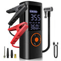 4-In-1 Car Jump Starter with Air Compressor, Tire Inflator, Portable Power Bank, Battery Booster Pack, LED Emergency SOS Light – All-In-One Roadside Kit for Dead Battery & Flat Tire