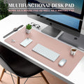 Large Office Leather Desk Mat, Mouse and Keyboard Pad, Computer and Laptop Mat, Desktop Protector and Cover, Writing Pad and Blotter (31.5
