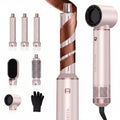 Hair Dryer 5-In-1 Brush with Hot Air Curling & Negative Ion Technology - Versatile Styler for Drying, Curling, Straightening