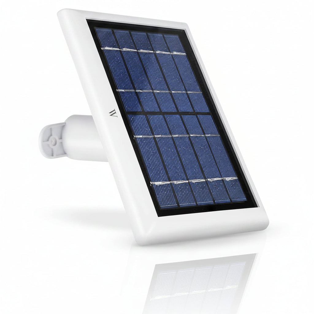 Solar Panel Compatible with Ring Spotlight Cam/Plus/Pro Battery, Stick up Cam/Pro & Outdoor Cam plus Battery - Continuous Power for Ring Surveillance Camera (1-Pack, White)